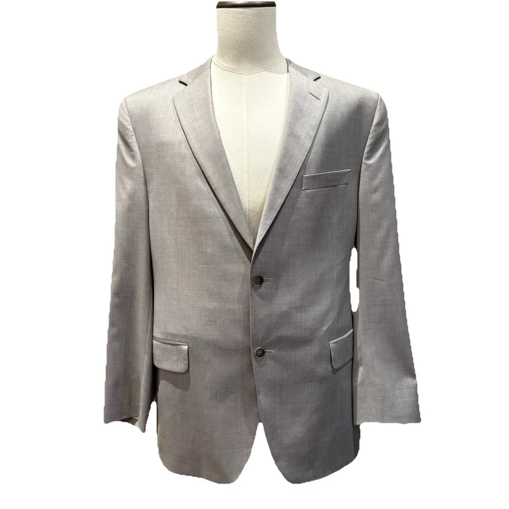 Loro Piana Blazer 44R Light Gray Super 120'S Wool Canada Saks Fith Ave Jacket
